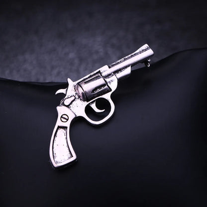 Fashion Pistol Alloy Zinc Plating Men'S Brooches