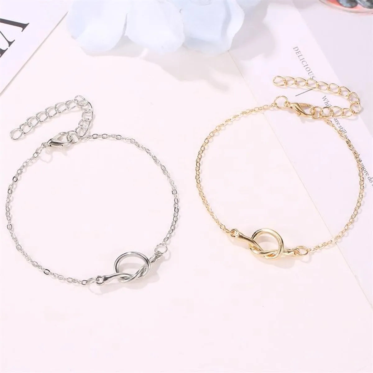 New Style Footwear Metal Knotted Ladies Anklet Fashion Geometric Couple Anklet Wholesale