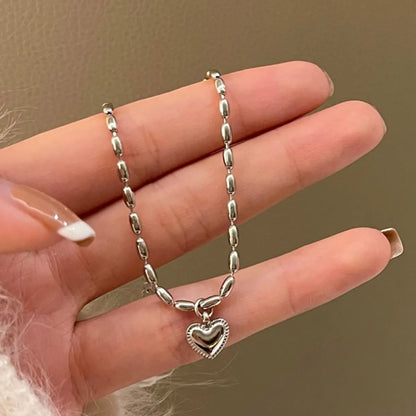 New Style Heart Shape Pendant Alloy Necklace Bracelet