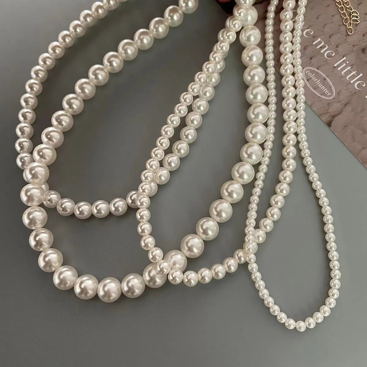 Simple Style Geometric 18K Gold Plated Artificial Pearls 304 Stainless Steel Titanium Steel Wholesale Necklace