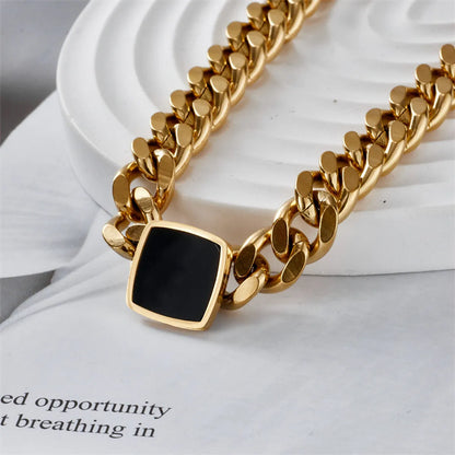 Fashion Geometric Stainless Steel Plating Necklace