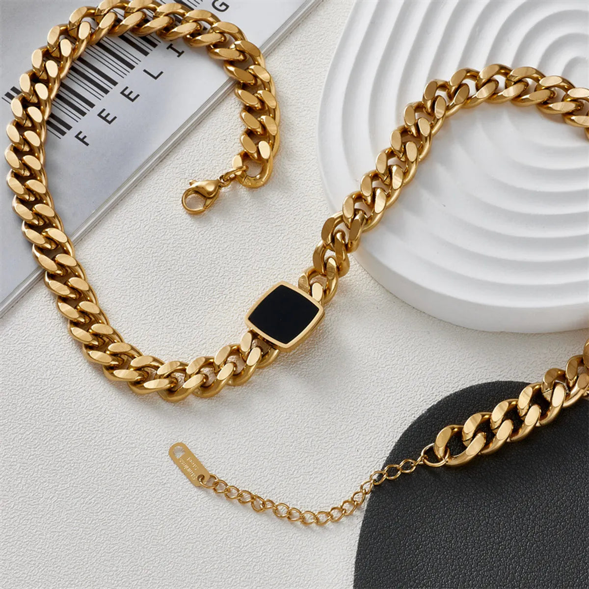 Fashion Geometric Stainless Steel Plating Necklace