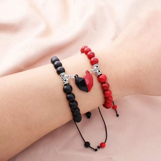 Simple Style Heart No Inlaid Couple Bracelets