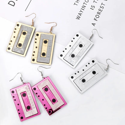 Fashion Tape Plating Alloy No Inlaid Earrings Ear Studs