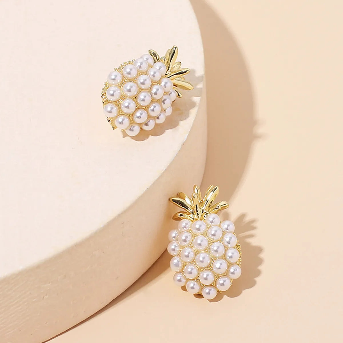 New Trendy Fashion Pineapple Pearl Earrings