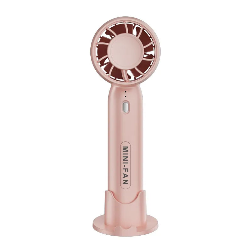 New Usb Charging Handheld Fan Mini Student Portable Desktop Stand Turbine Bladeless Little Fan Gift