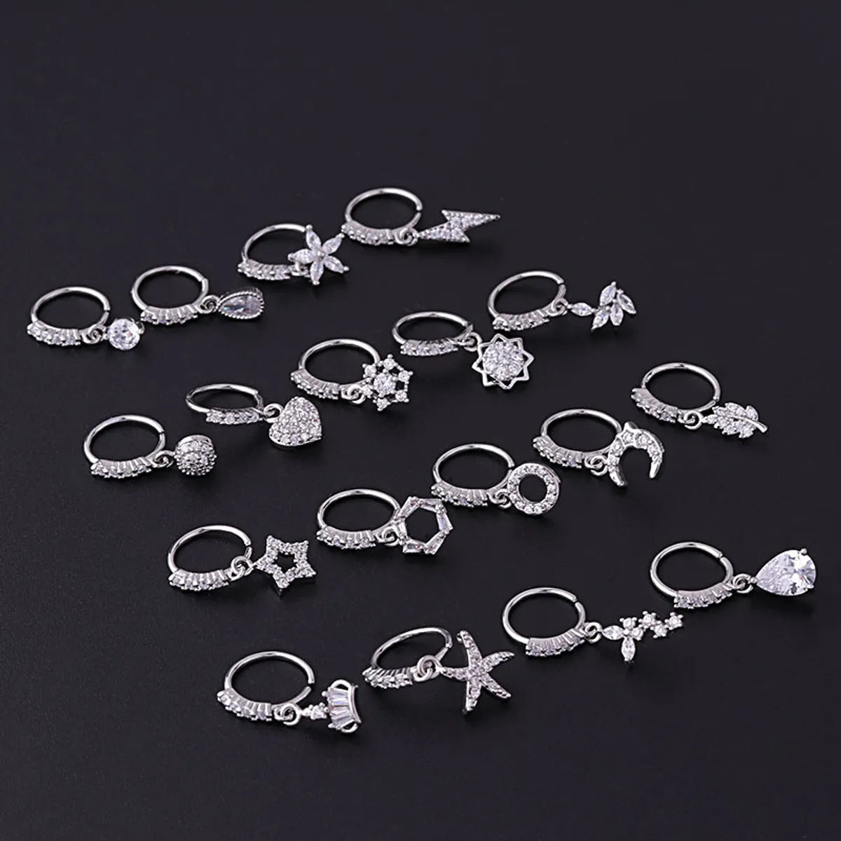 Fashion Geometric Metal Plating Nose Ring