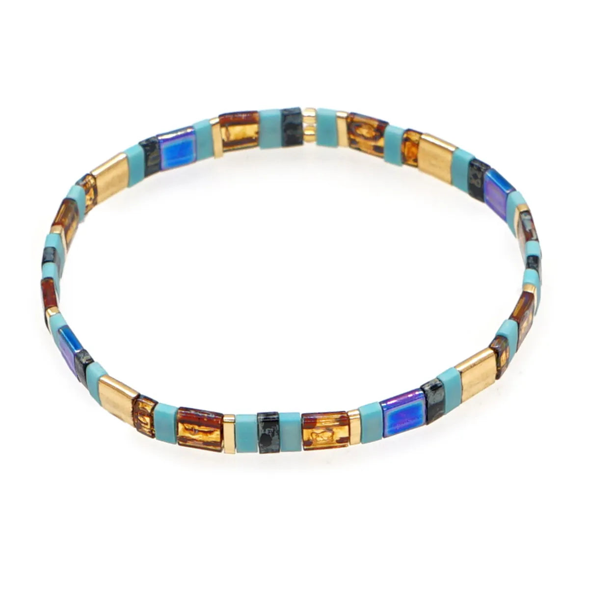 New Year Egyptian Style Retro Tila Beads Hand-beaded Stacked Belt Small Bracelet