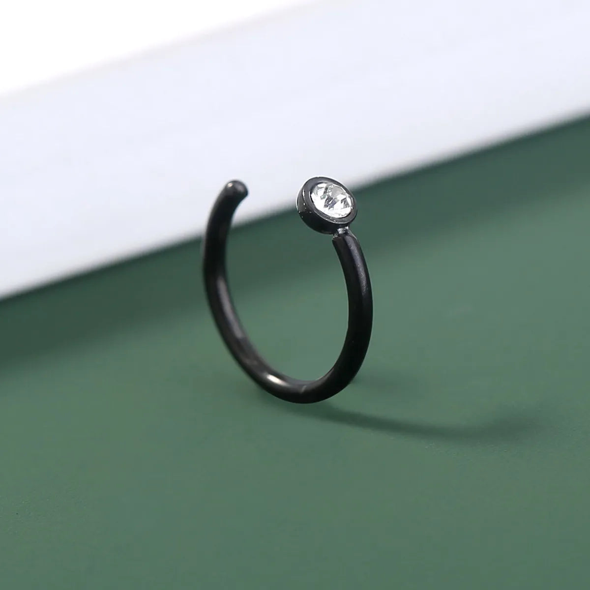 Niche Piercing C-Shaped Stainless Steel Rhinestone Nose Ring Diamond Nose Nail Jewelry