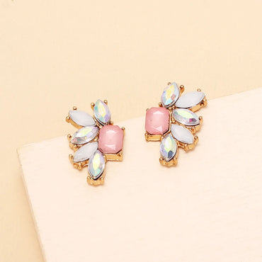 Nihaojewelry Fashion Geometric Acrylic Rhinestone Earrings Wholesale Jewelry