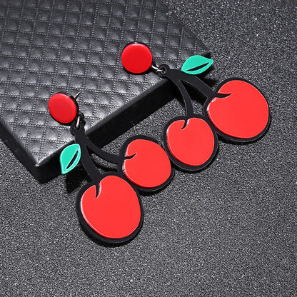 Gooddiy Jewelry Wholesale Simple Fruit Watermelon Strawberry Lemon Cherry Earrings