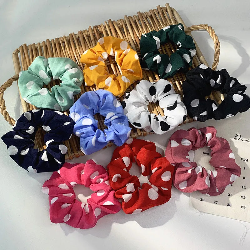 Nihaojewelry Korean Style Big Polka Dot Head Scrunchies Wholesale Jewelry