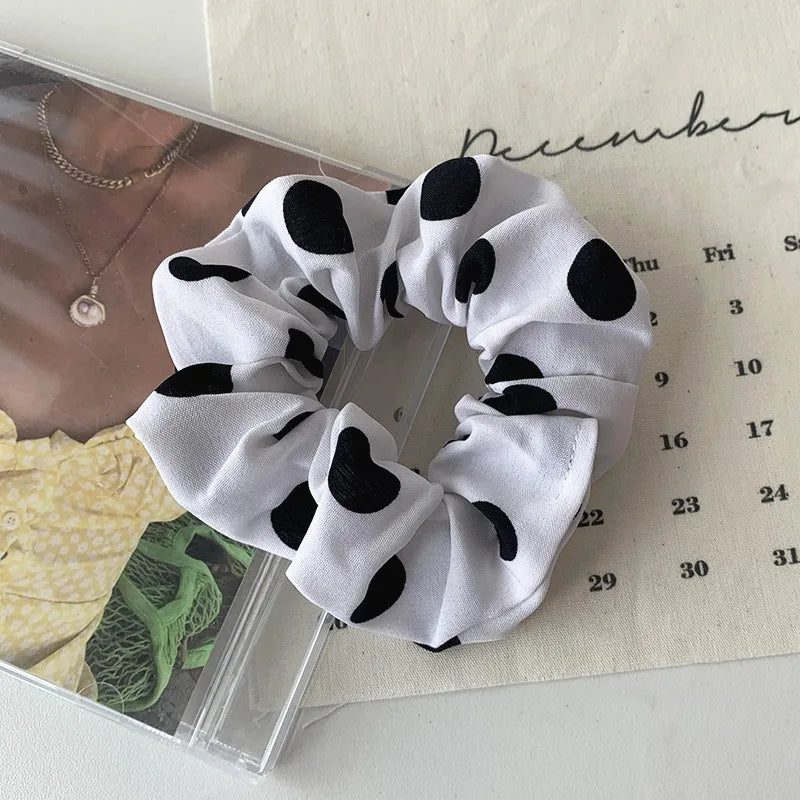 Nihaojewelry Korean Style Big Polka Dot Head Scrunchies Wholesale Jewelry