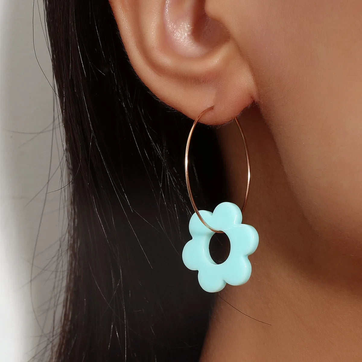 Gooddiy Korean Style Geometric Flower Acrylic Earrings Wholesale Jewelry