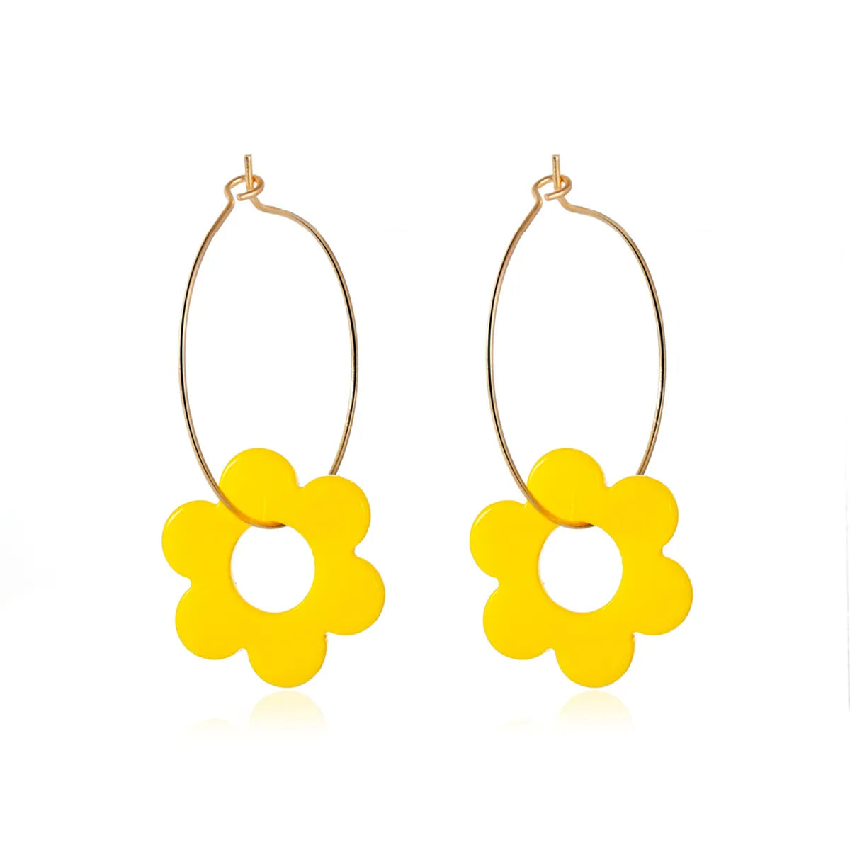 Gooddiy Korean Style Geometric Flower Acrylic Earrings Wholesale Jewelry