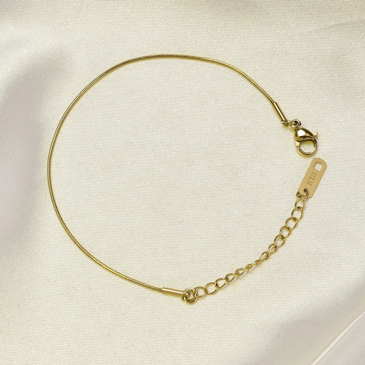 Heart 304 Stainless Steel Titanium Steel 18K Gold Plated Rose Gold Plated No Inlaid Anklet In Bulk