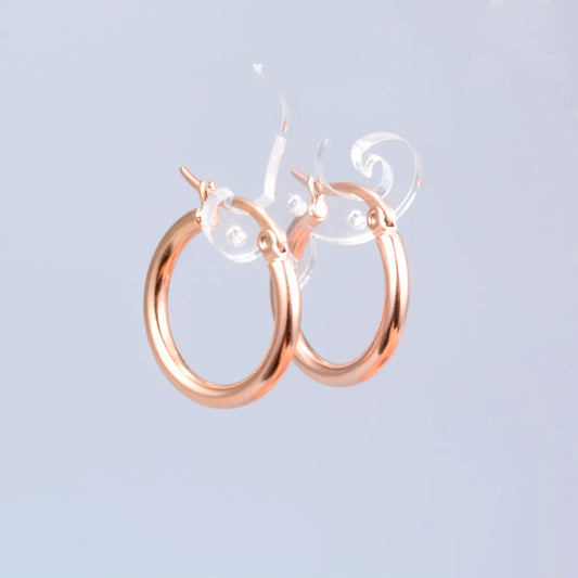 Gooddiy Simple Round Titanium Steel Hoop Earrings Wholesale Jewelry