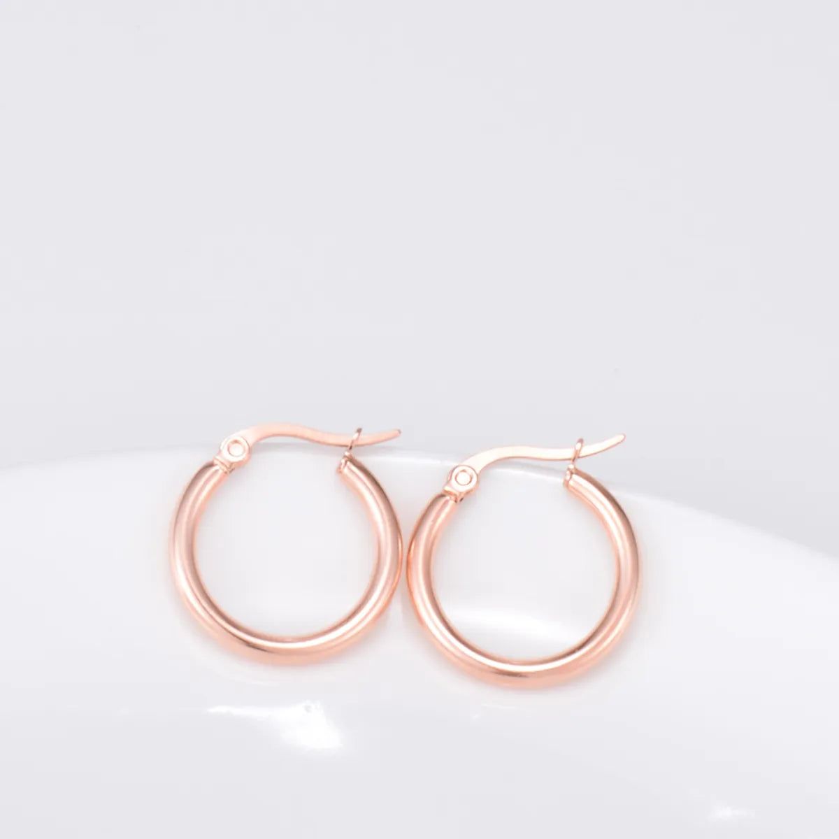 Gooddiy Simple Round Titanium Steel Hoop Earrings Wholesale Jewelry