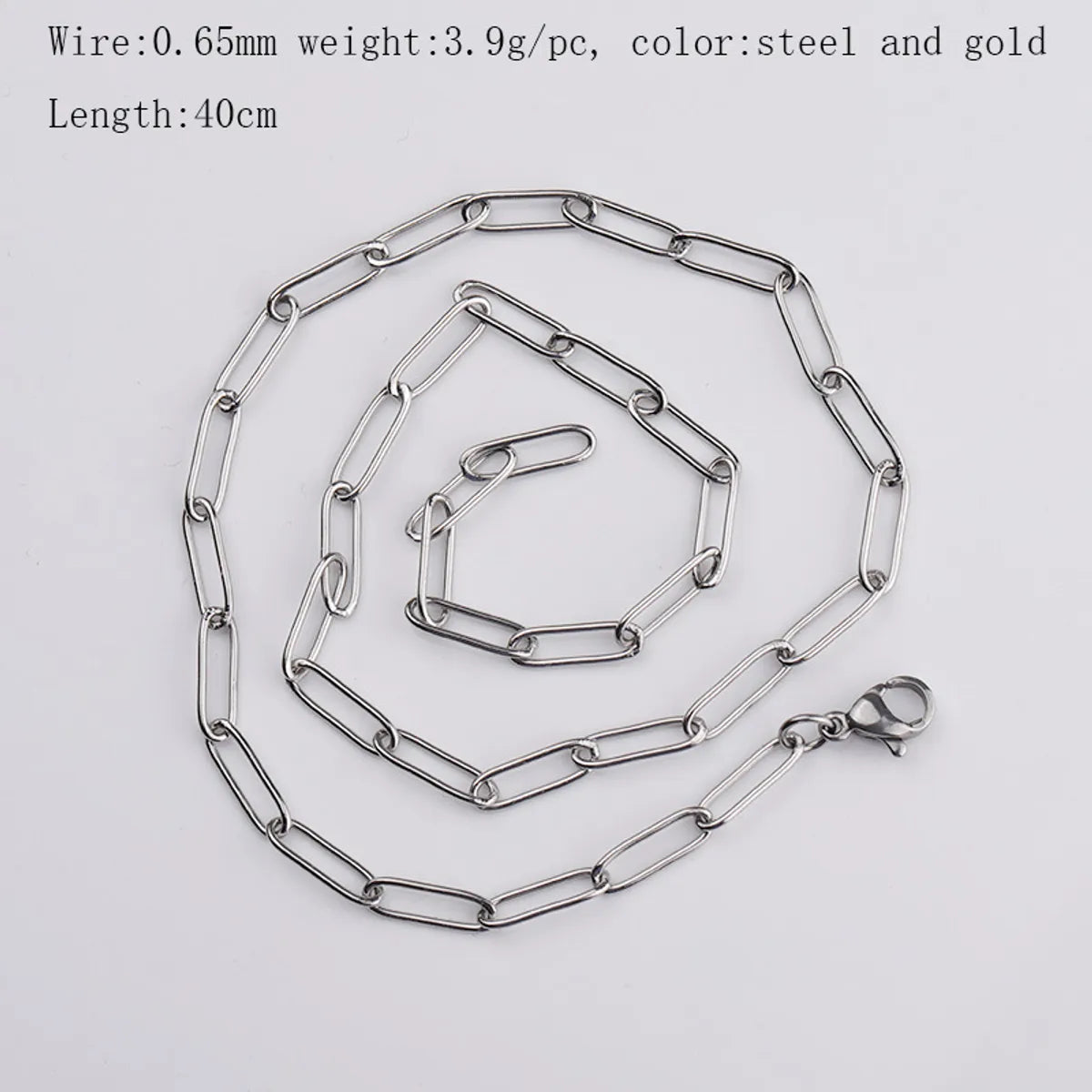 Gooddiy Simple Stainless Steel Oval Chain Bracelet Necklace Jewelry Wholesale