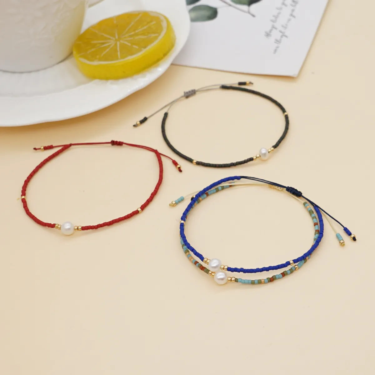 Simple Style Geometric No Inlaid Beaded Wholesale Bracelets