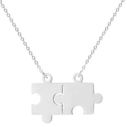 Gooddiy Simple Style Stainless Steel Puzzle Necklace Wholesale Jewelry