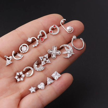 Gooddiy Wholesale Jewelry New Style Thin Rod Stainless Steel Screw Ball Stud Earrings