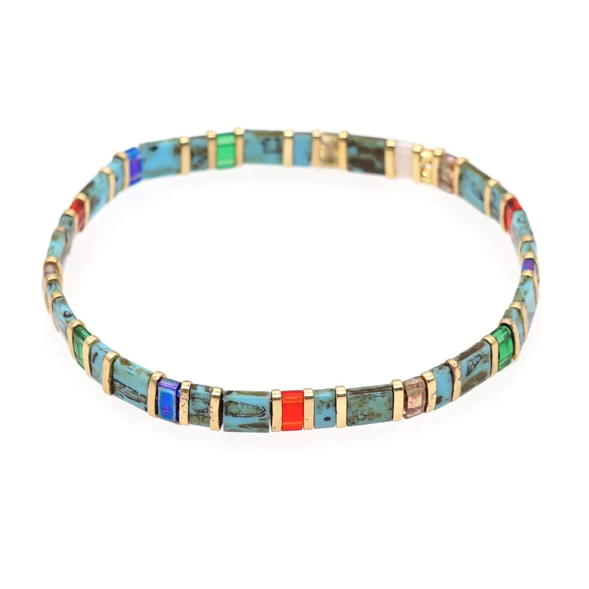 Nihaojewelry Wholesale Jewelry Simple Bohemian Multi-Layered Woven Gold Beads Bracelets