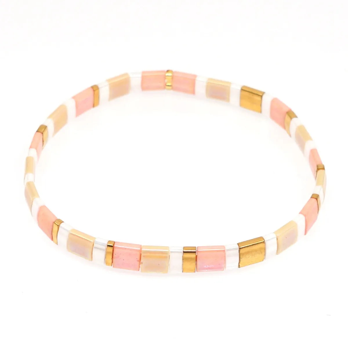 Nihaojewelry Wholesale Jewelry Simple Bohemian Multi-Layered Woven Gold Beads Bracelets