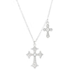 Nordic Style Baroque Style Cross Rhinestones Alloy Wholesale Pendant Necklace