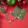 Nordic Style Classic Style Christmas Tree Santa Claus Reindeer Artificial Crystal Alloy Iron Wholesale Bracelets