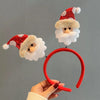 Nordic Style Cute Christmas Christmas Tree Santa Claus Antlers Flannel Hair Band