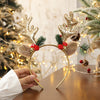 Nordic Style Cute Christmas Christmas Tree Santa Claus Antlers Flannel Hair Band