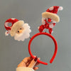 Nordic Style Cute Christmas Christmas Tree Santa Claus Antlers Flannel Hair Band