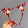 Nordic Style Cute Christmas Christmas Tree Santa Claus Antlers Flannel Hair Band