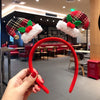 Nordic Style Cute Christmas Christmas Tree Santa Claus Antlers Flannel Hair Band