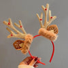 Nordic Style Cute Christmas Christmas Tree Santa Claus Antlers Flannel Hair Band