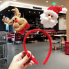 Nordic Style Cute Christmas Christmas Tree Santa Claus Antlers Flannel Hair Band