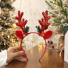 Nordic Style Cute Christmas Christmas Tree Santa Claus Antlers Flannel Hair Band