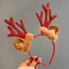 Nordic Style Cute Christmas Christmas Tree Santa Claus Antlers Flannel Hair Band