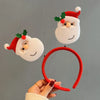 Nordic Style Cute Christmas Christmas Tree Santa Claus Antlers Flannel Hair Band