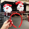 Nordic Style Cute Christmas Christmas Tree Santa Claus Antlers Flannel Hair Band