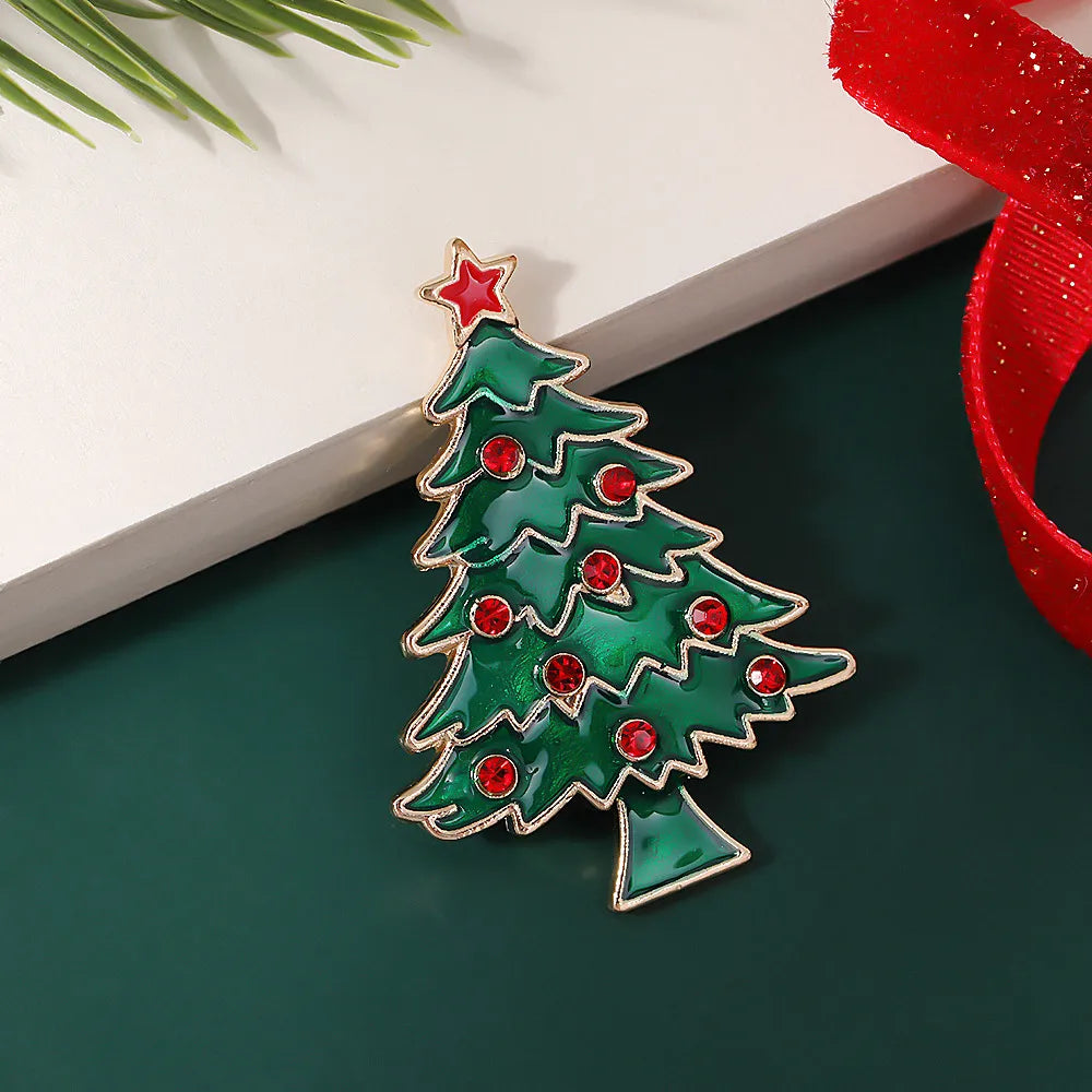 Nordic Style Cute IG Style Christmas Hat Christmas Tree Christmas Socks Alloy Enamel Unisex Brooches