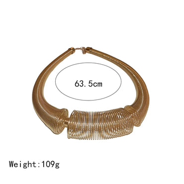 Nordic Style Exaggerated Luxurious Solid Color Alloy Wholesale Choker