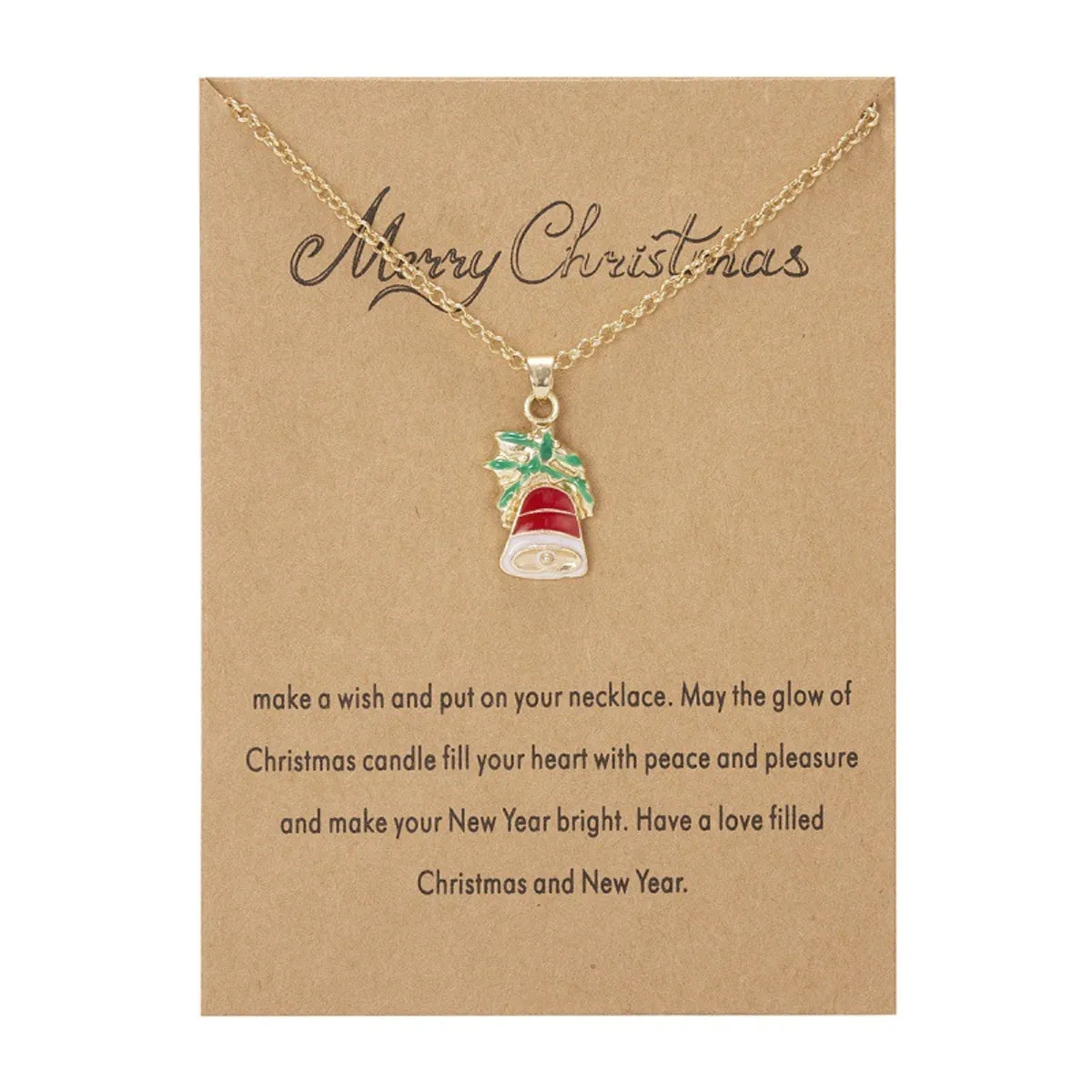 Nordic Style Simple Style Christmas Tree Santa Claus Snowman Alloy Wholesale Pendant Necklace