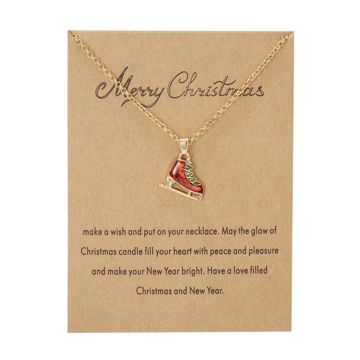 Nordic Style Simple Style Christmas Tree Santa Claus Snowman Alloy Wholesale Pendant Necklace