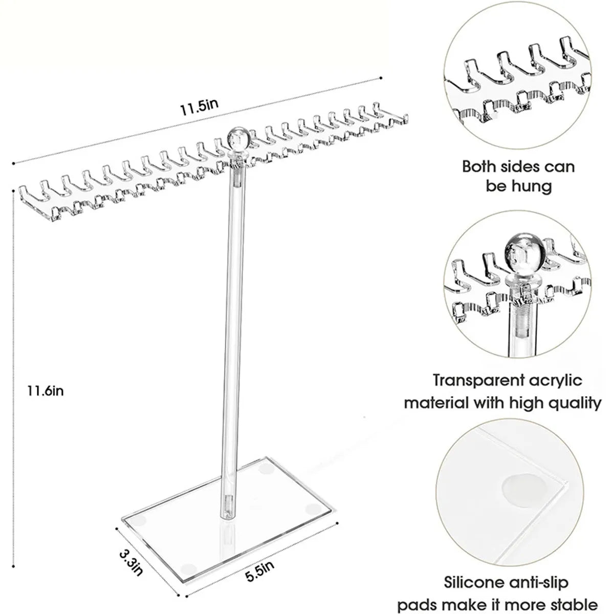 Nordic Style Simple Style Classic Style T Shape Arylic Patchwork Jewelry Display Jewelry Rack