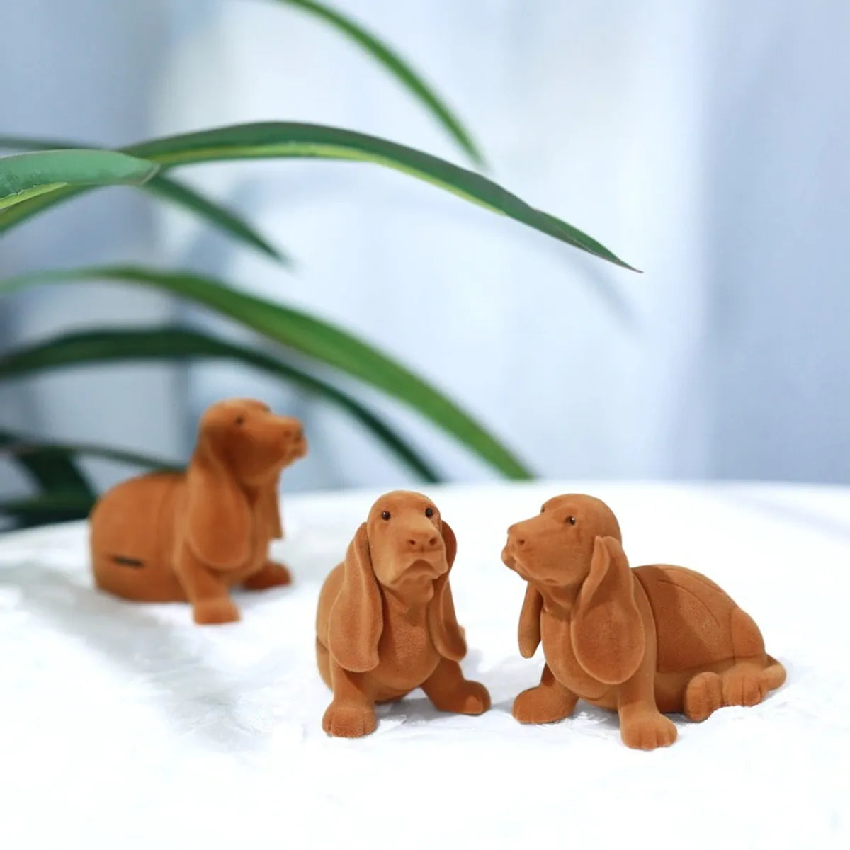 Novelty Dog Flocking Jewelry Boxes 1 Piece