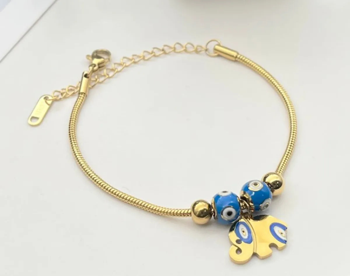 Novelty Elephant Titanium Steel Plating Bracelets