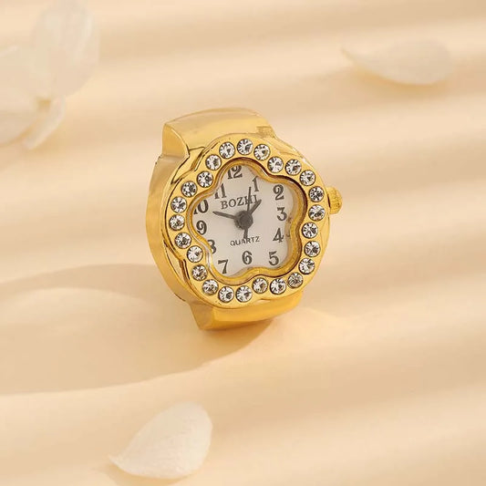 Novelty Flower Alloy Unisex Rings Watch Ring