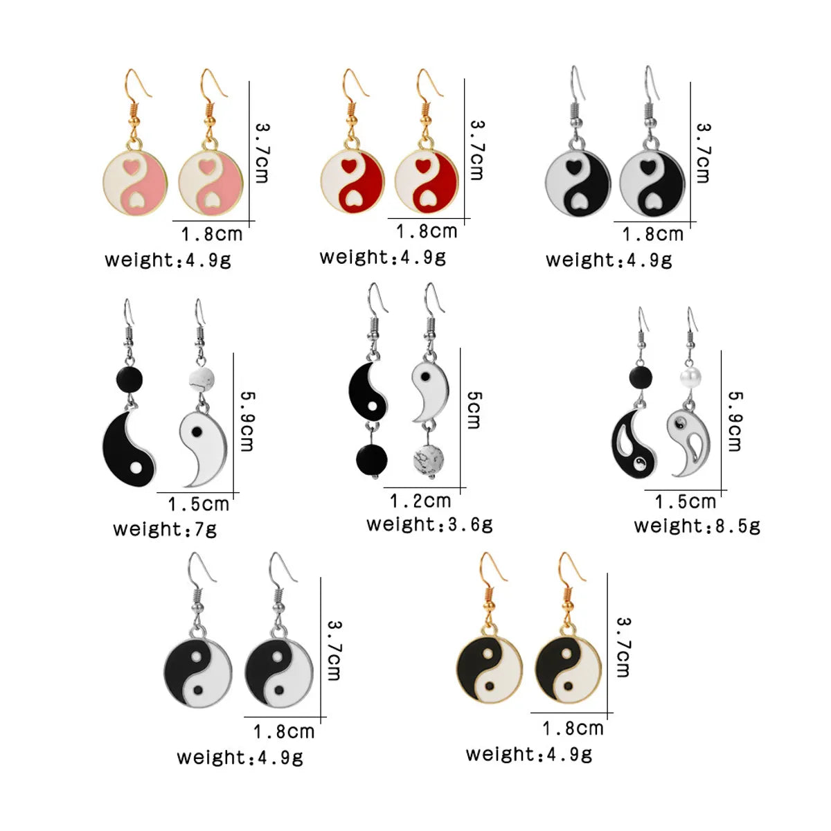 Novelty Gossip Alloy Enamel Metal Women's Drop Earrings